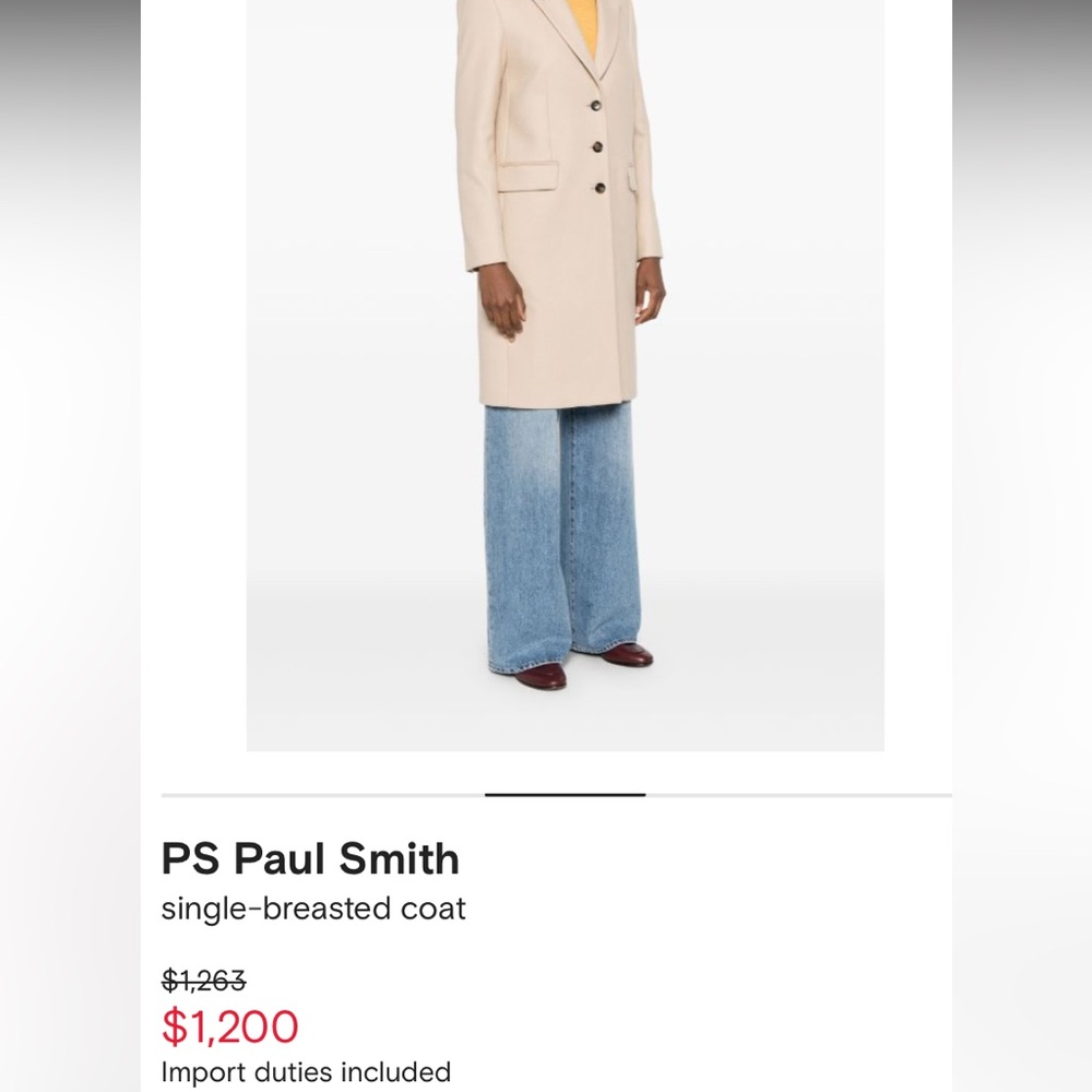 π₯π₯π₯ PS Paul Smith single-breasted camel coat size 38 or Smallπ₯π₯π₯ - Picture 11 of 13